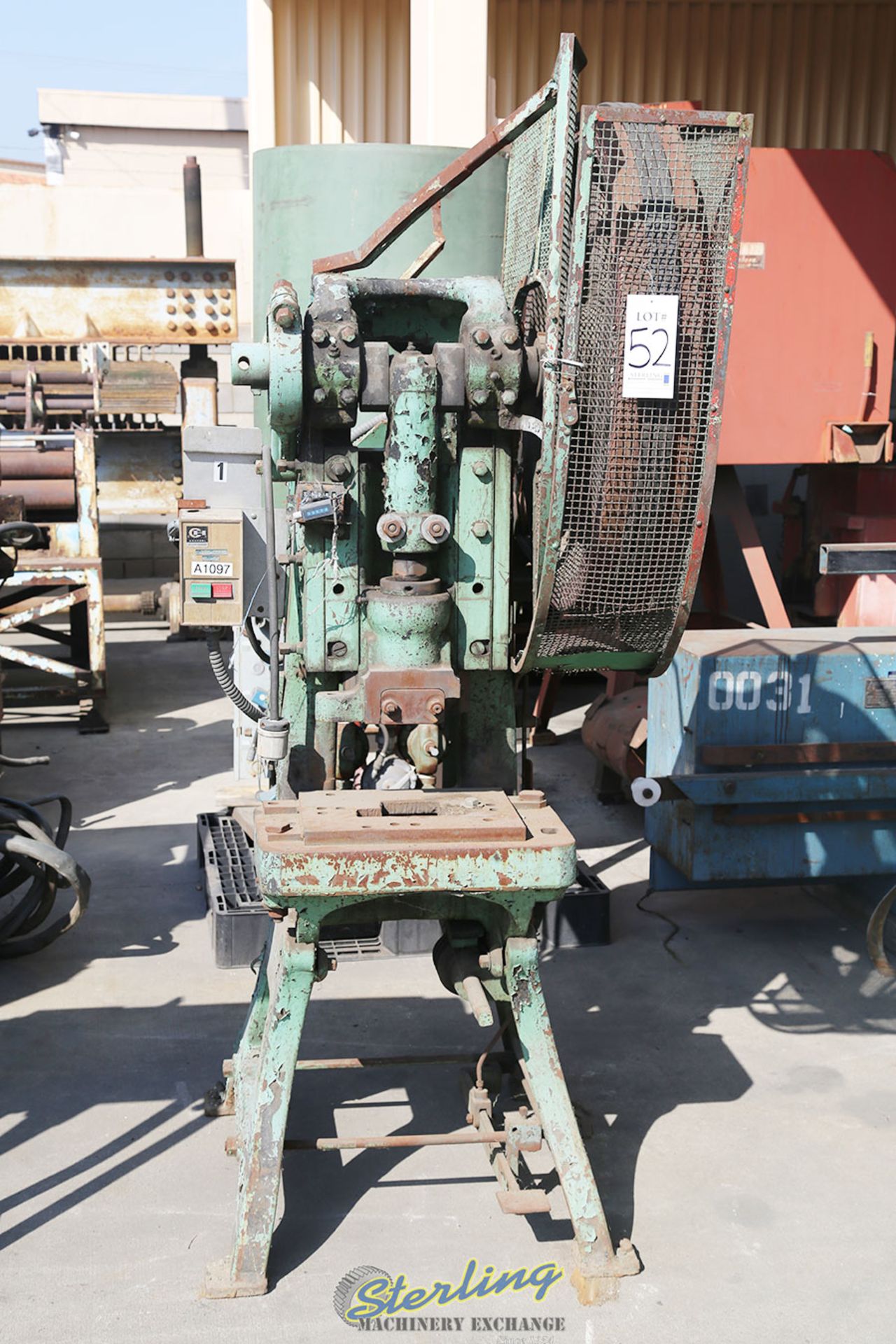 30 Ton x 3" Used Bliss OBI Punch Press, Mdl. #20,