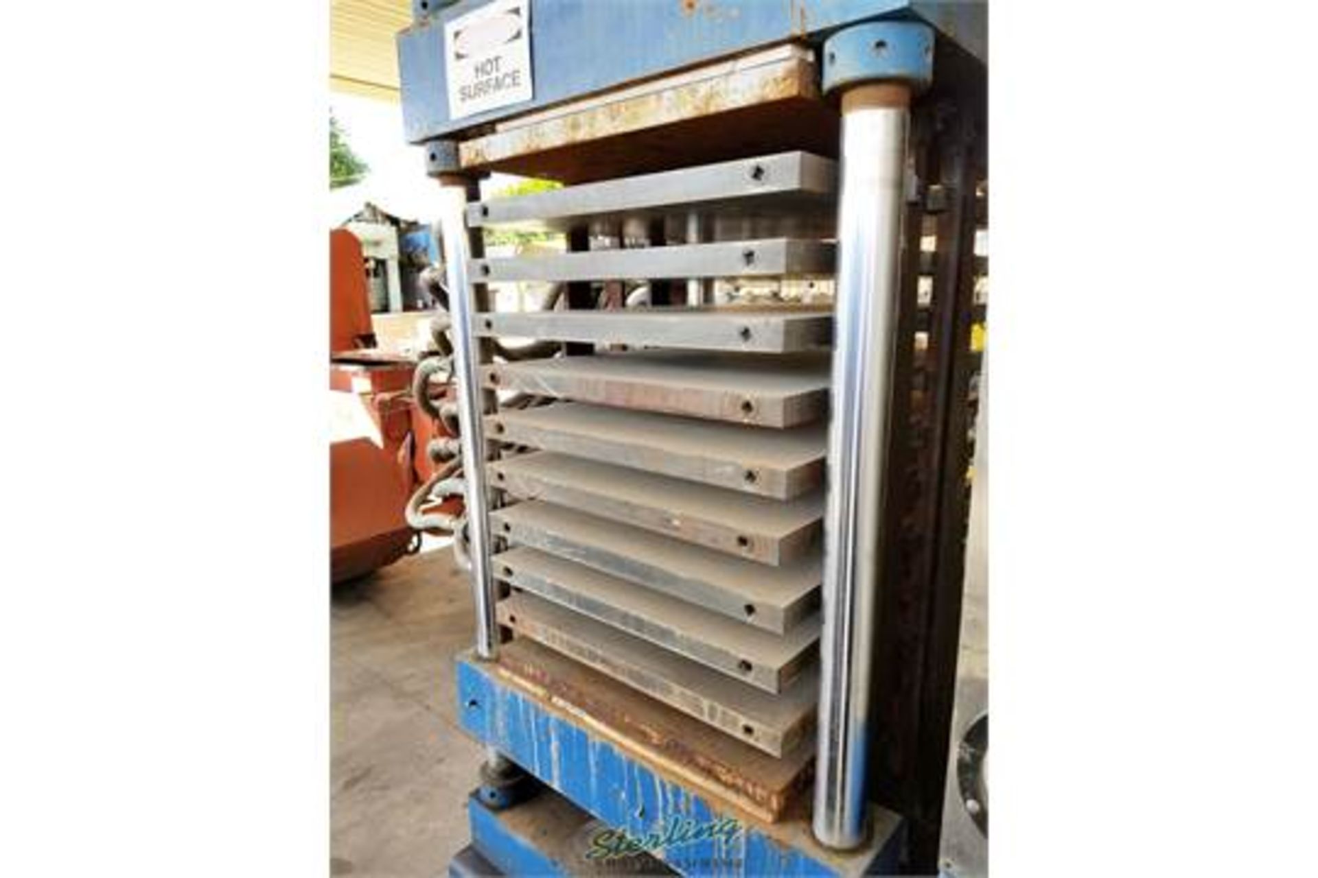 125 Ton Used PHI Credit Card 4 Post Hydraulic Laminating Press With Steam Heated Platens - Image 2 of 9