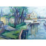 Zeithammel Miloš st. (1935) Prague - Kampa, 1968, oil on canvas, signed and dated lower right M.