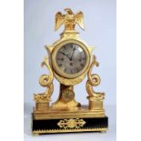 Vienna Empire Mantel Clock Austria, Vienna, circa 1810, labeled Joseph Hochfcker in Wien, gilt wood,
