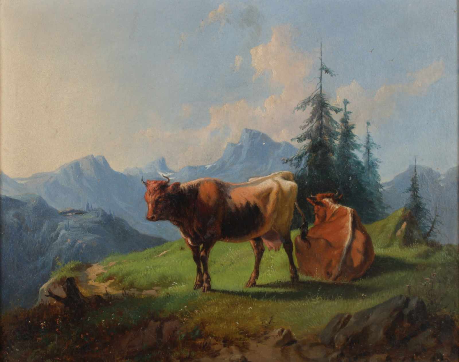 Mahlknecht Edmund (1820 - 1903) Title: Mountain pasture - Auf der Hochalm Period: 2nd half of the - Image 2 of 4