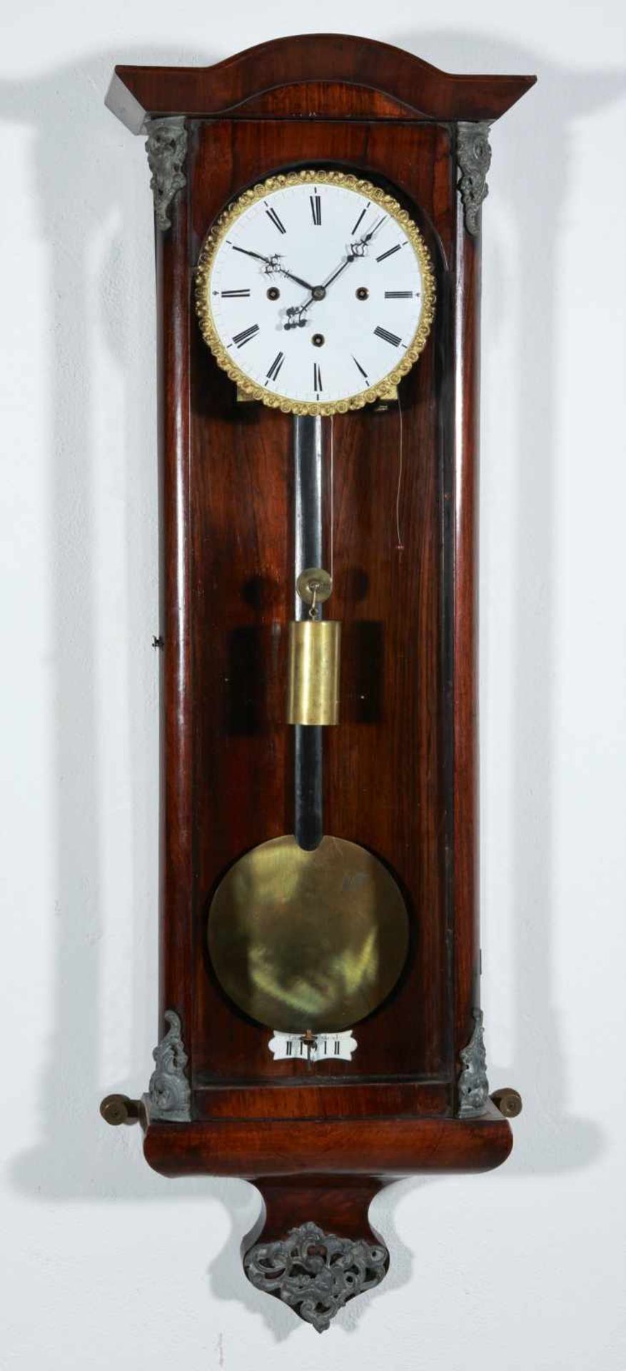 Wall pendulum clock - Jan Witt Bohemia, circa 1850, movement labeled Jan. Witt. V. Ousti, Graham