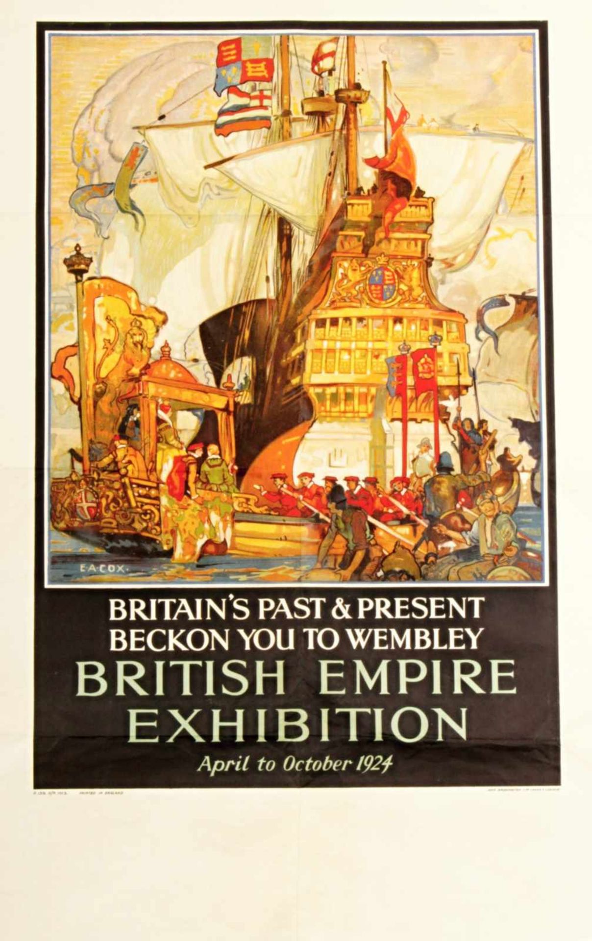 Poster British Empire Exhibition Color poster, year 1924, Elija Albert COX (1876-1955), John