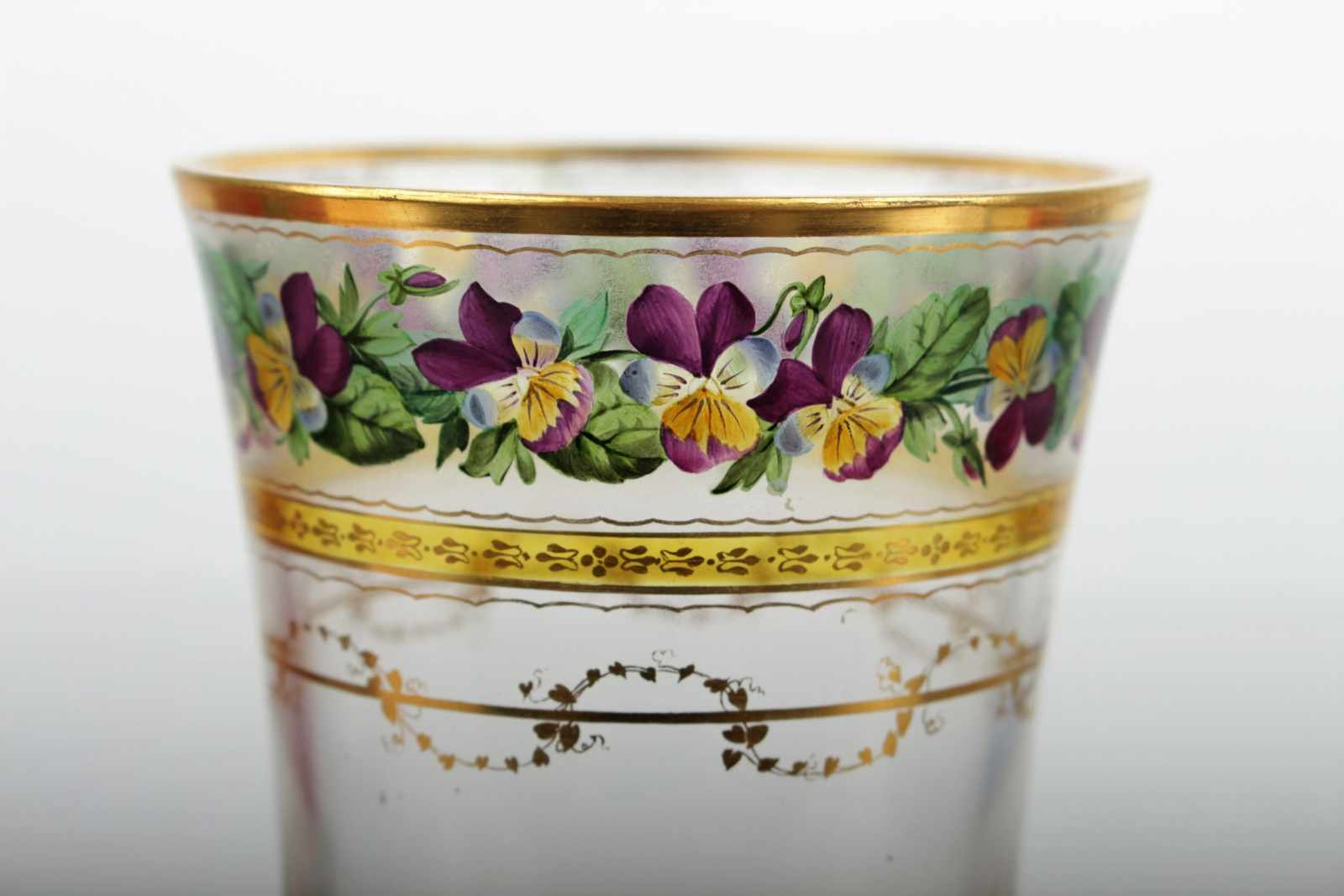 Anthon Kothgasser Ranft beaker with gilt monogram CA Austrian, Vienna, circa 1825, Anton - Image 3 of 9