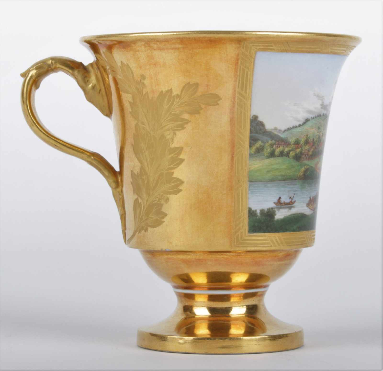 Rare Empire Meissen cup with a saucer Germany, Meissen, around 1820, rare empire cup with a - Image 9 of 11