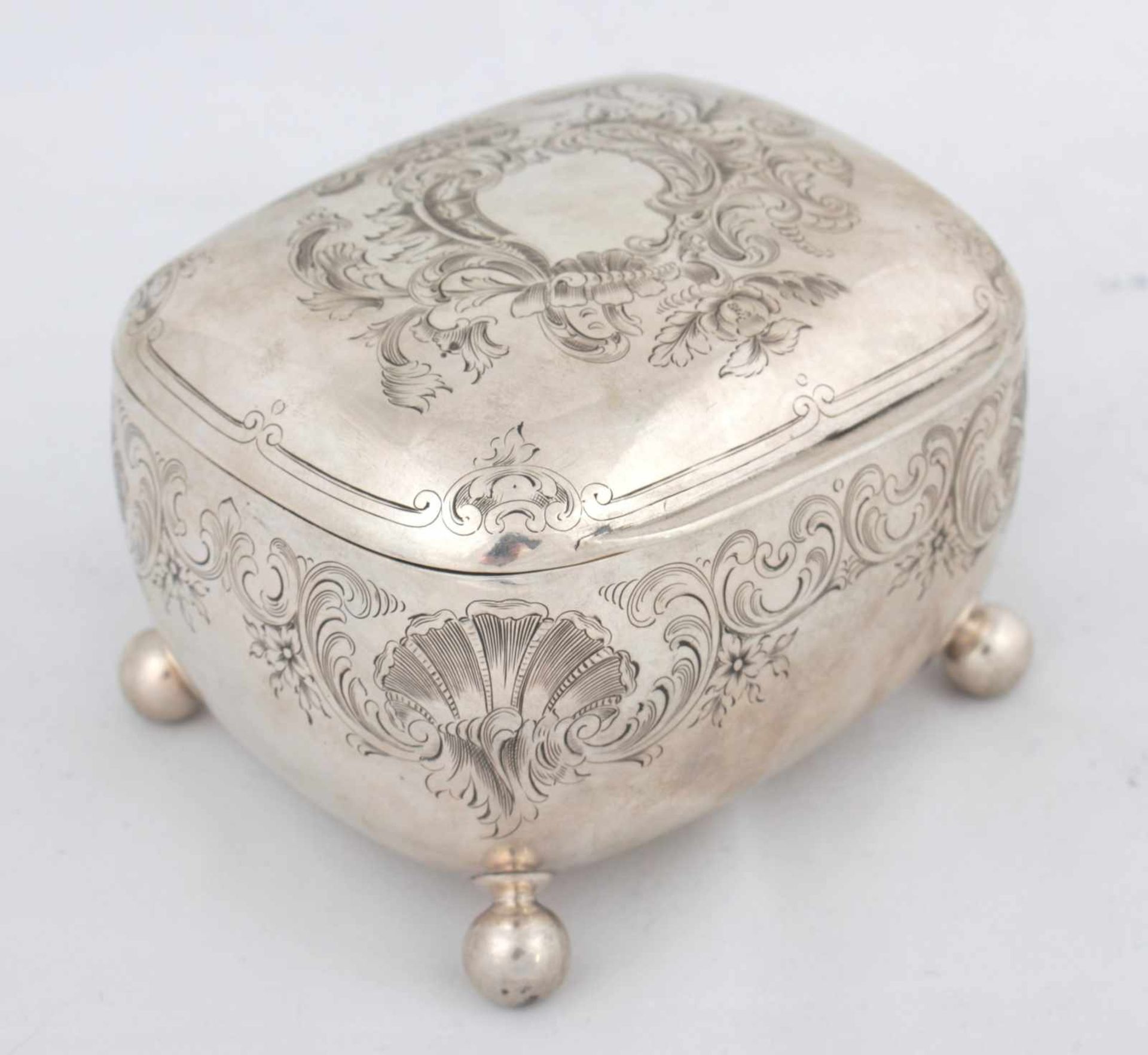 Silver sugar bowl Austria-Hungary, late 19th century silver sugar bowl, decorated with floral - Bild 3 aus 10