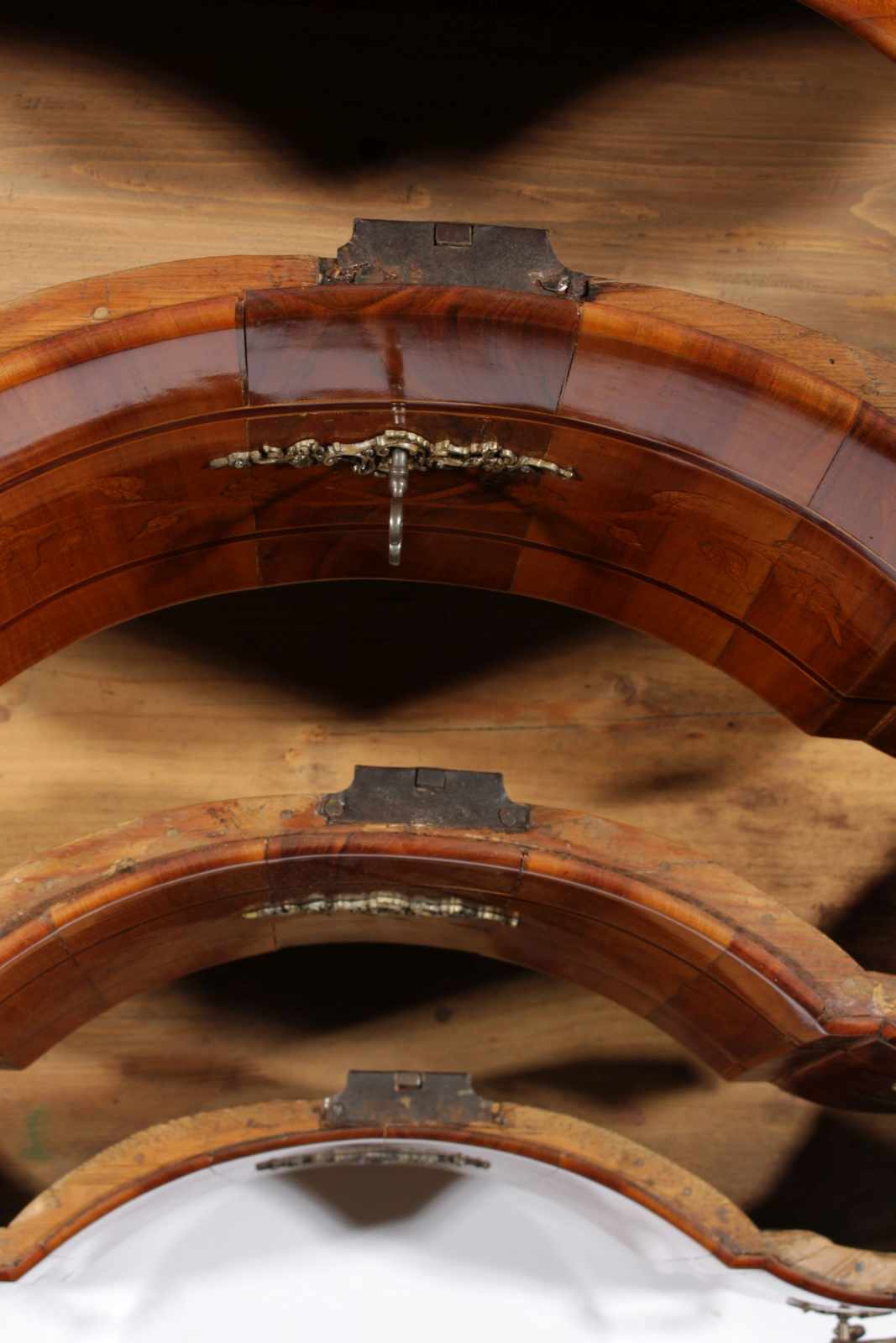 Baroque bureau cabinet Two-part bureau cabinet – dresser and additional chest of drawers on the top, - Image 3 of 25