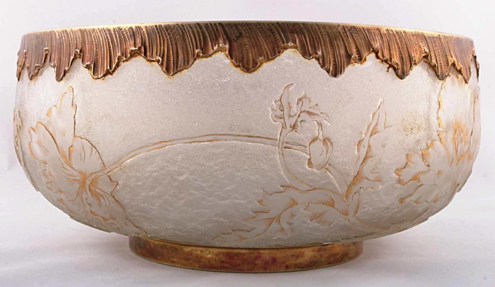 A Bowl Daum Nancy with silver mount and original box France, circa 1900, labeled Daum Nancy, glass - Image 3 of 13