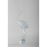 Klinger Miloslav (Czech, 1922-1999) Glass sculpture - heron, 60th to 70th years of 20th century,