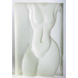 Glass sculpture - Vladimír a Zdeněk Kepka Glass sculpture - Female nude, 60th to 70th of 20th