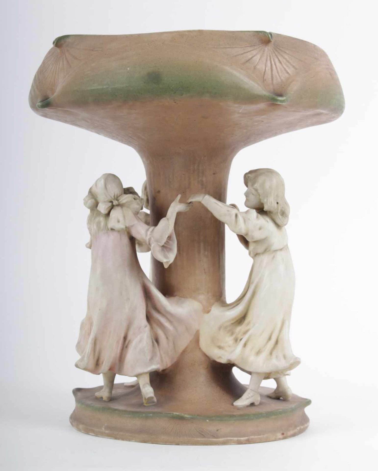 Trnovany Art Nouveau Bowl Amphora Ernst Wahliss, Trnovany near Teplice (Bohemia), pottery, decorated - Bild 3 aus 7