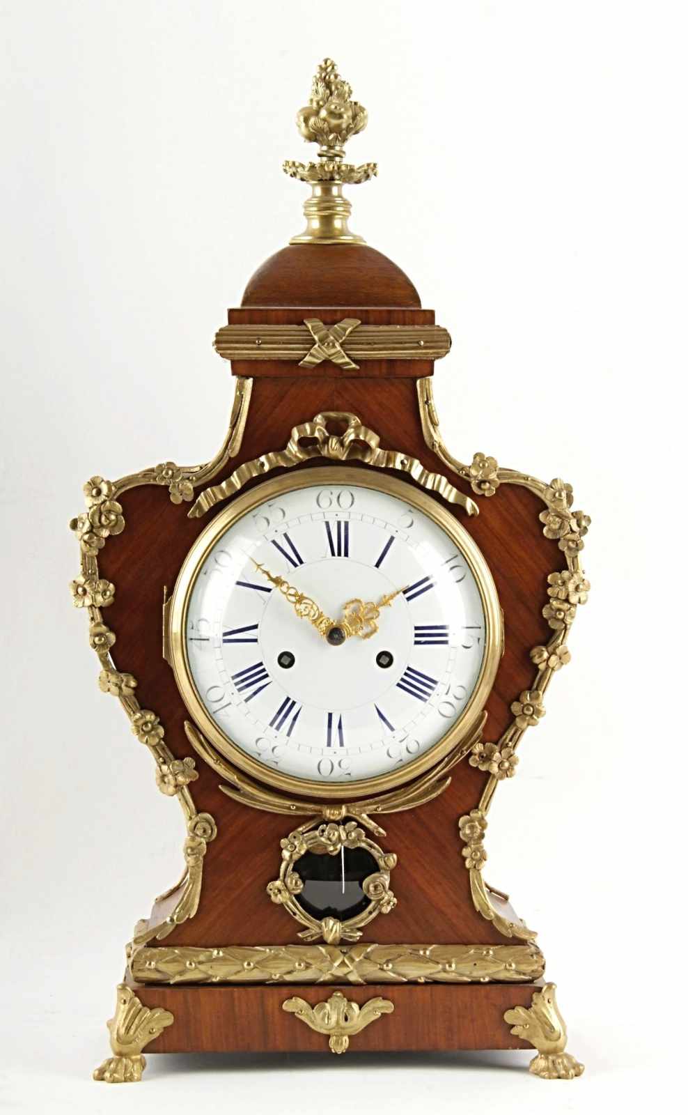 French clock labeled Bechot and J. JOLLAIN France, late 18th century/early 19th century, case