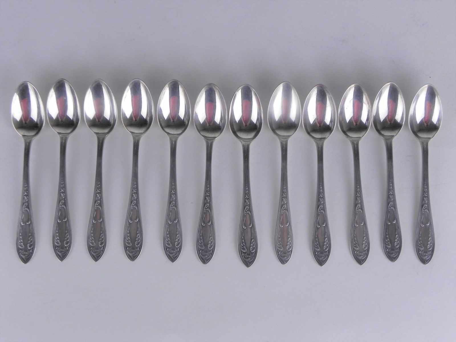 Russian silver service for 12 person Russia, 1st half of the 20th century, silver service with - Image 2 of 10