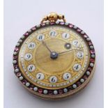 Gold pocket watch 1st half of the 19th century, pocket watch with verge escapement, gold case