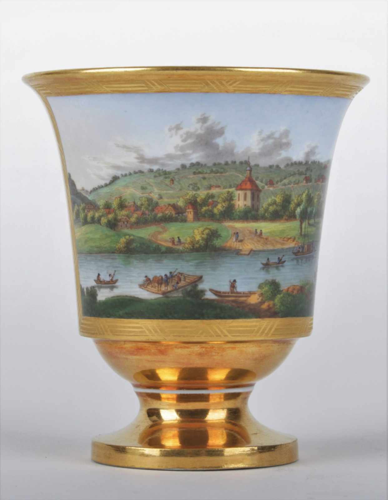 Rare Empire Meissen cup with a saucer Germany, Meissen, around 1820, rare empire cup with a - Image 5 of 11