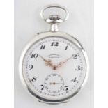 Silver Pocket watch Uhrenfabrik Glashütte Germany, Glashütte, 1st half of the 20th century, men´s