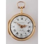 Gold pocket watch Antoine Melly Switzerland, 2nd half of the 18th century, pocket watch, 18 K gold