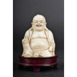 Chinese Ivory Carved Figure of Laughing Buddha China, around 1900, ivory, figure of Laughing Buddha,