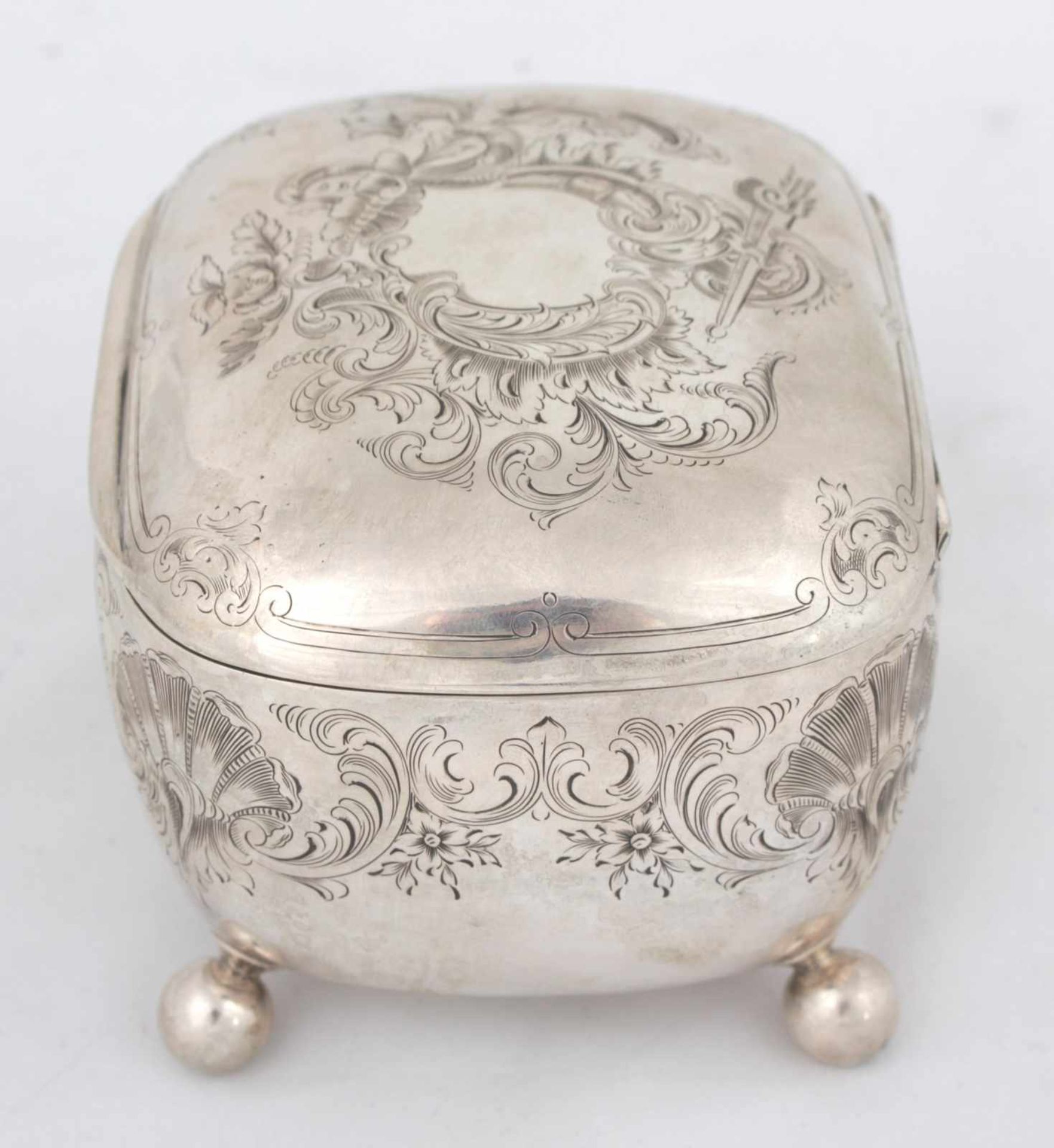 Silver sugar bowl Austria-Hungary, late 19th century silver sugar bowl, decorated with floral - Bild 6 aus 10