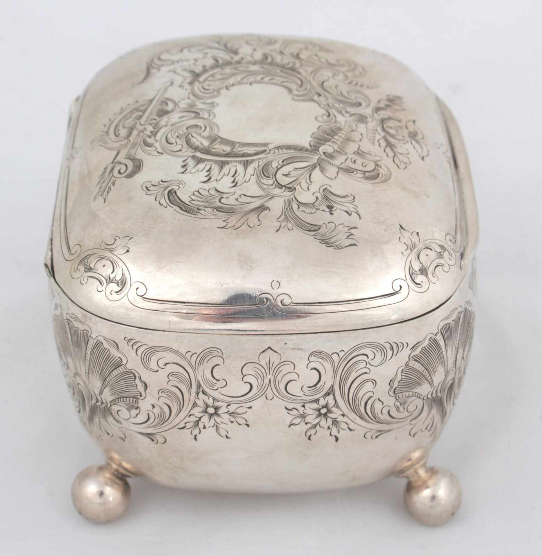 Silver sugar bowl Austria-Hungary, late 19th century silver sugar bowl, decorated with floral - Bild 4 aus 10