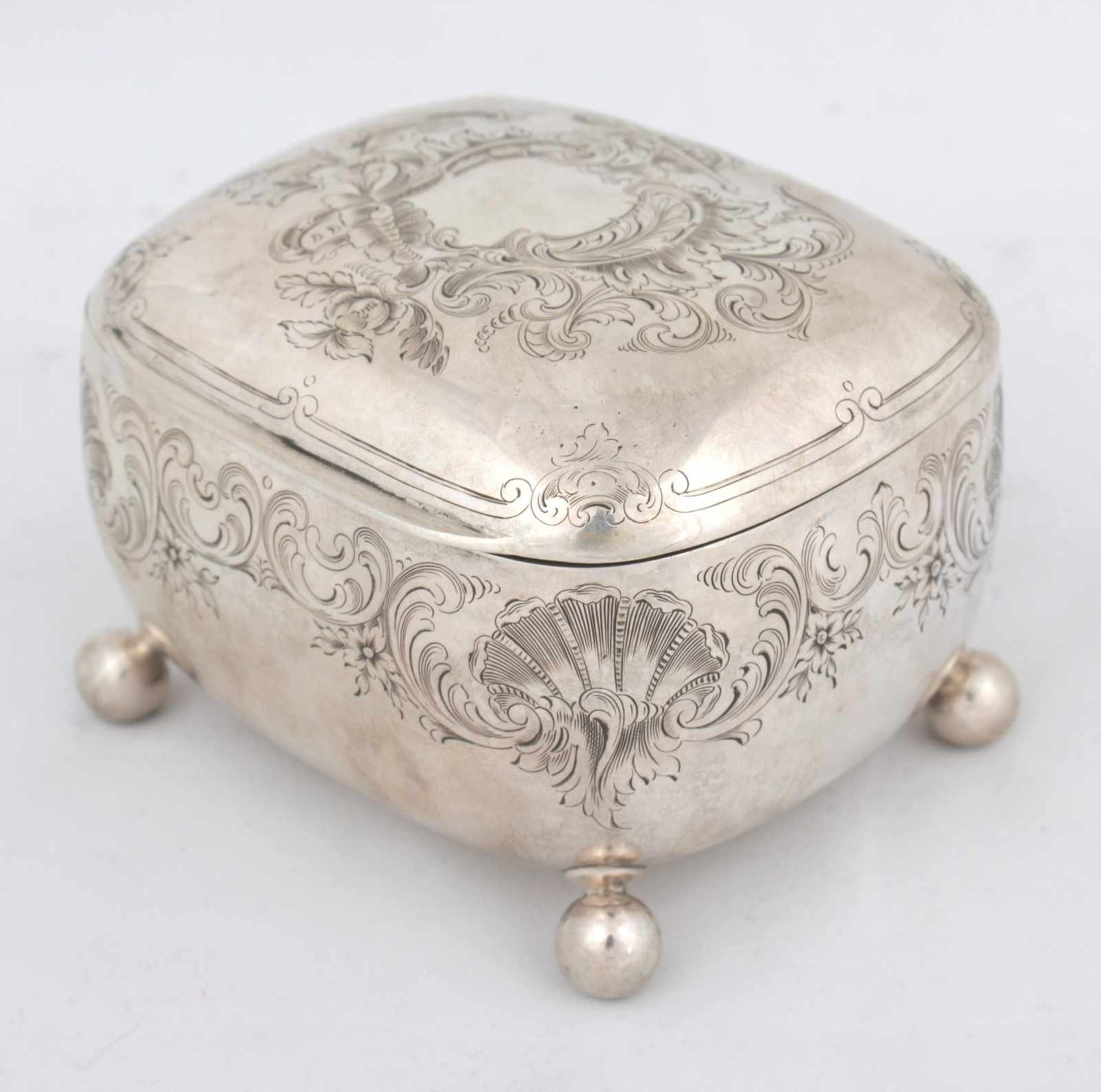 Silver sugar bowl Austria-Hungary, late 19th century silver sugar bowl, decorated with floral - Bild 7 aus 10