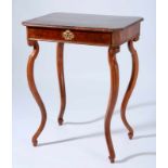 Sewing table Probably Bohemia, 3rd quarter of the 19th century, veneered panels, lockable drawer,