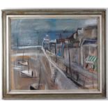 Jíra Josef (Czech, 1925 - 2005) Port - St. Briex, Normandy, France, year 1960, technique: mixed