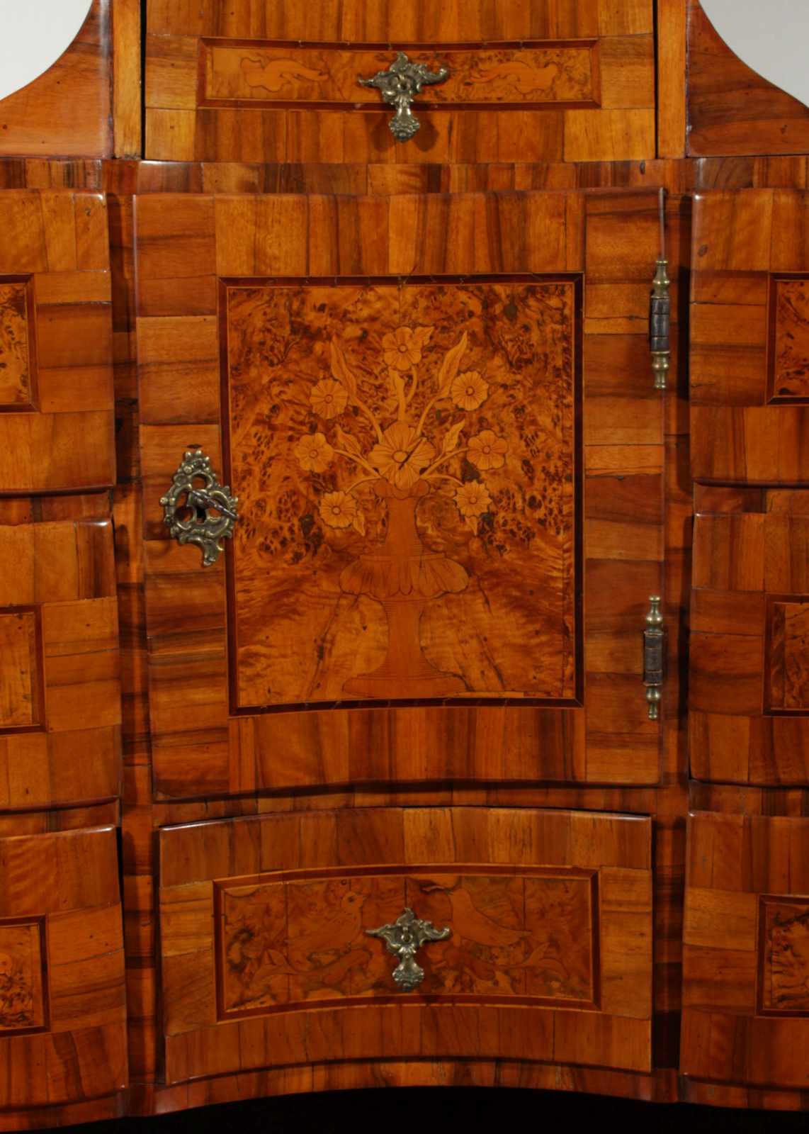 Baroque bureau cabinet Two-part bureau cabinet – dresser and additional chest of drawers on the top, - Image 11 of 25