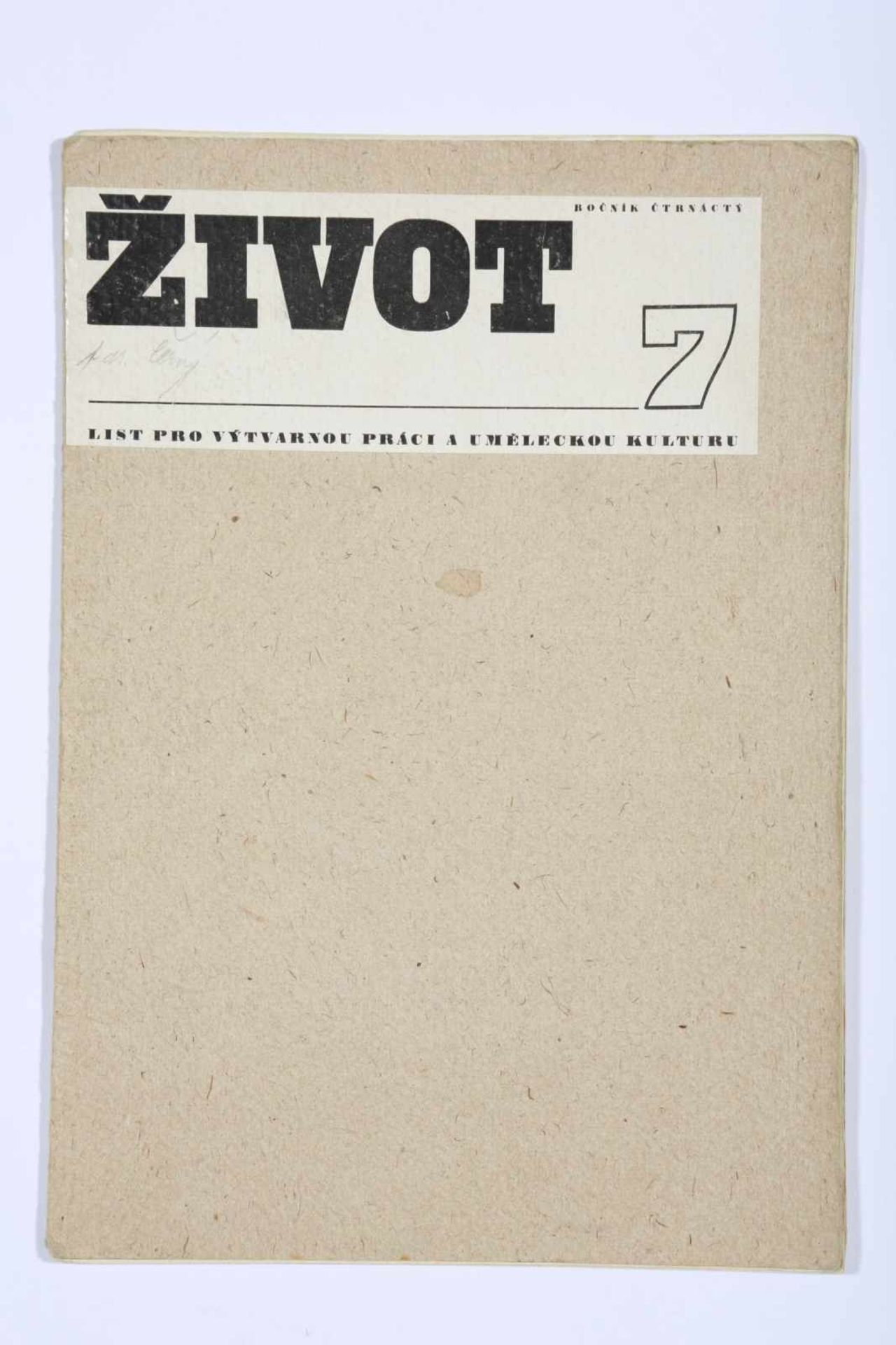 Tichý František (1896 - 1961) Complete sheet number "ŽIVOT" issued in April 1936 with original - Bild 2 aus 3