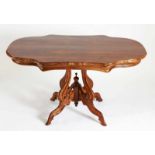 Austrian dining table Austro-Hungarian Empire, late 19th century, wooden table, oval plate with