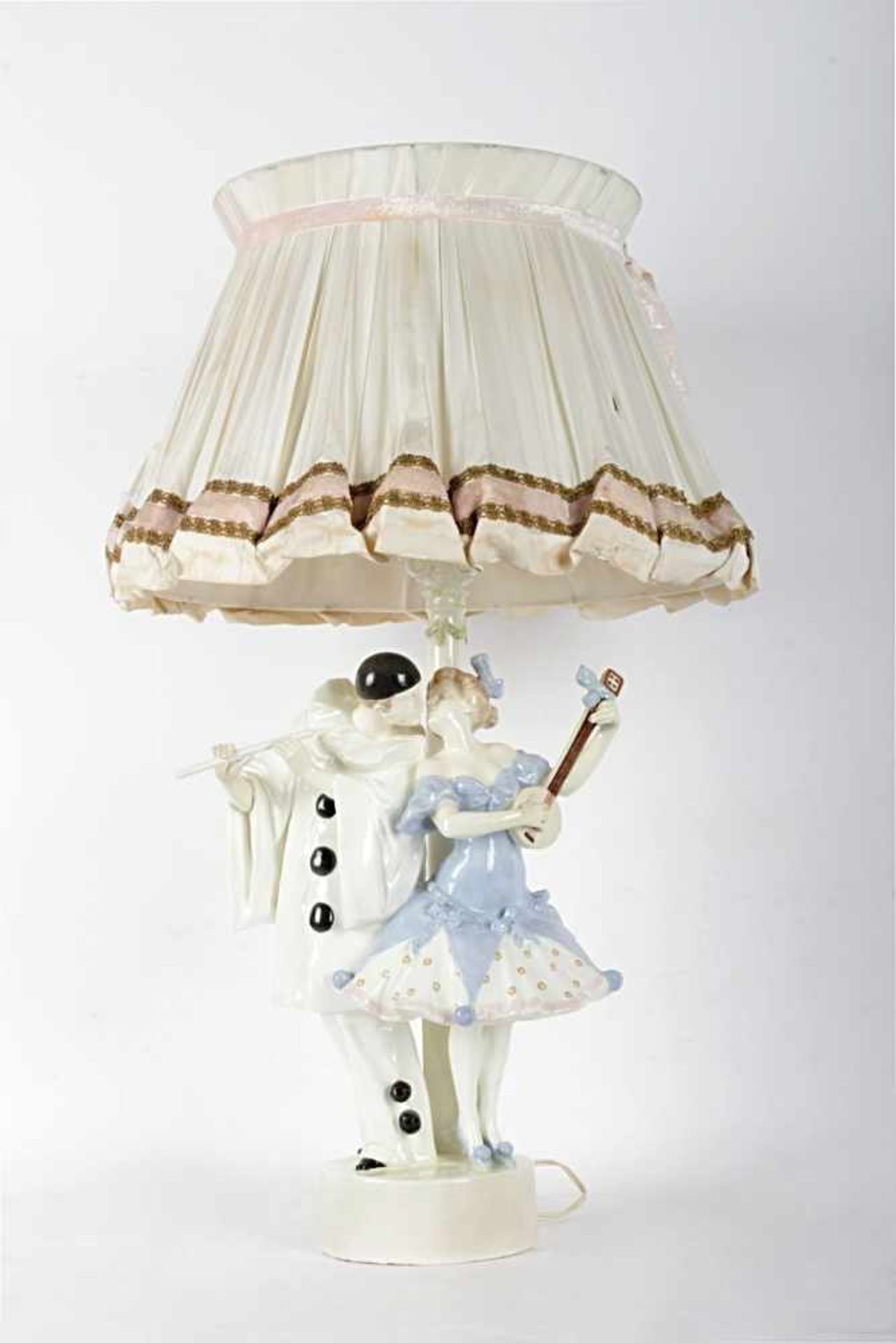 Big Art Noveau lamp Goldscheider Austria, Vienna, 1st forth of the 20th century, coloured ceramic,