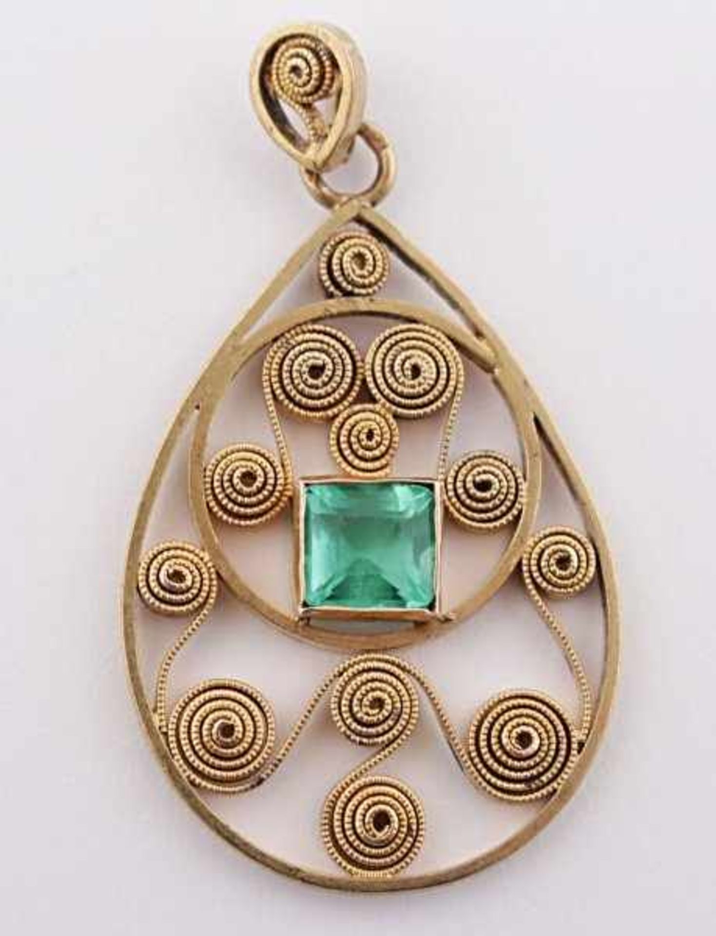 Marie Krivankova (1883 – 1936) – gold pendant Austria-Hungary, Prague, 1st half of the 20th century,