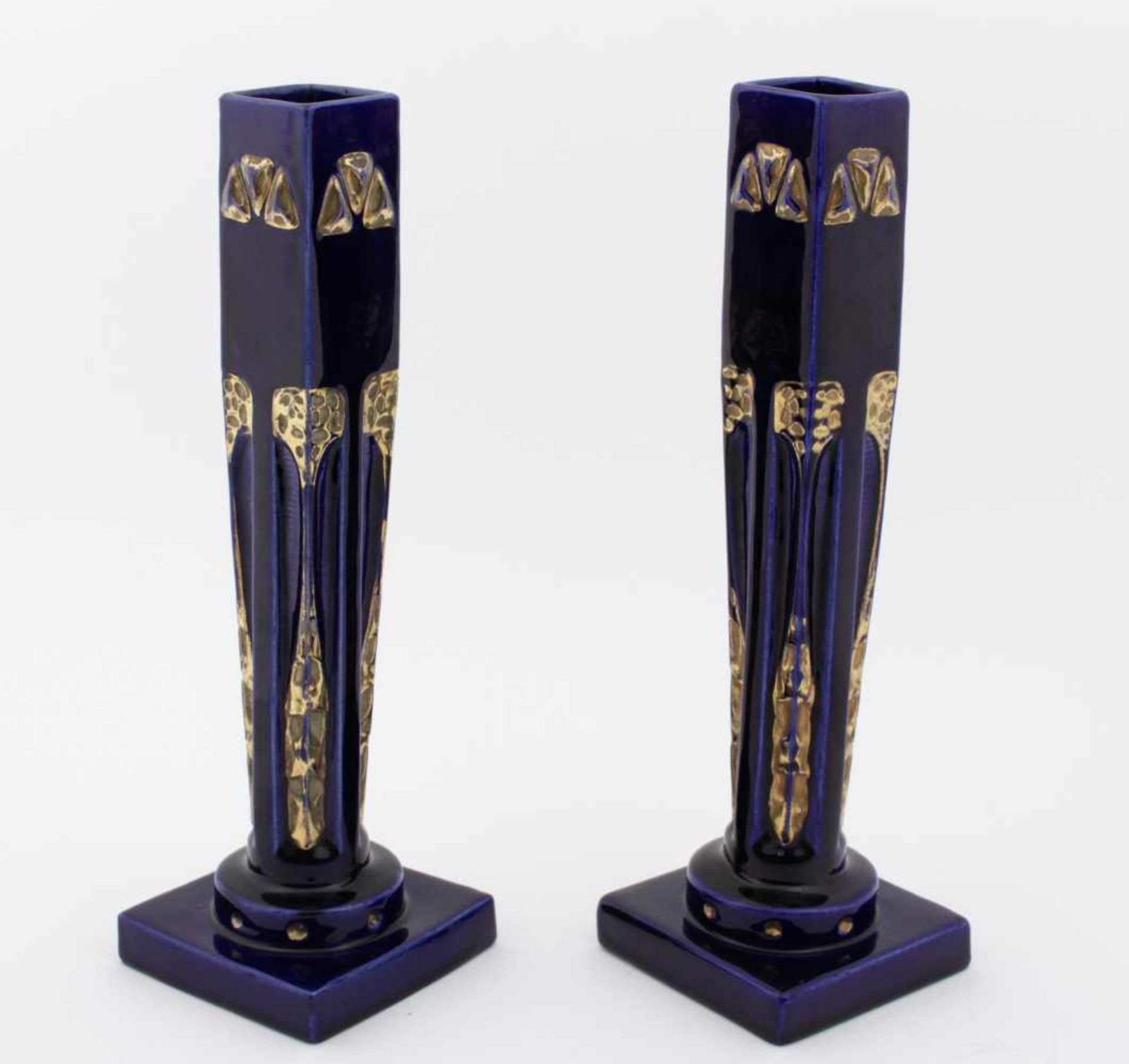 A Pair of art noveau vases Austria-Hungary, probably Vienna, beginning of the 20th century, glazed