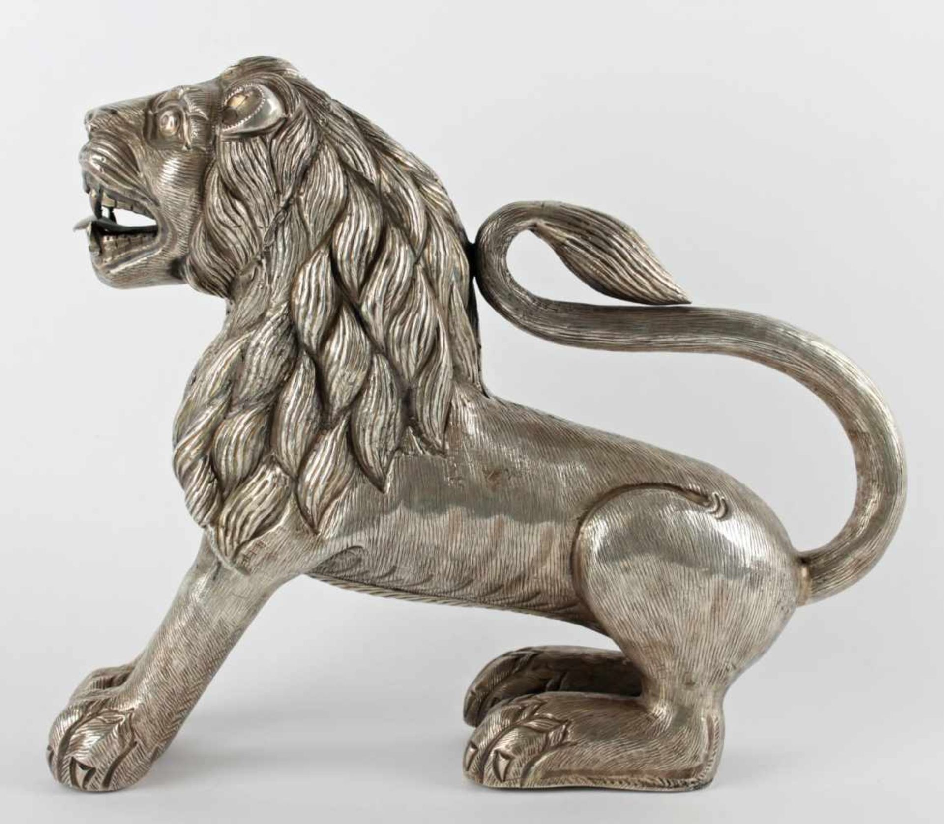 An Important and Very Rare Indian Silver Lion India, 2nd half of the 19th century, probably made