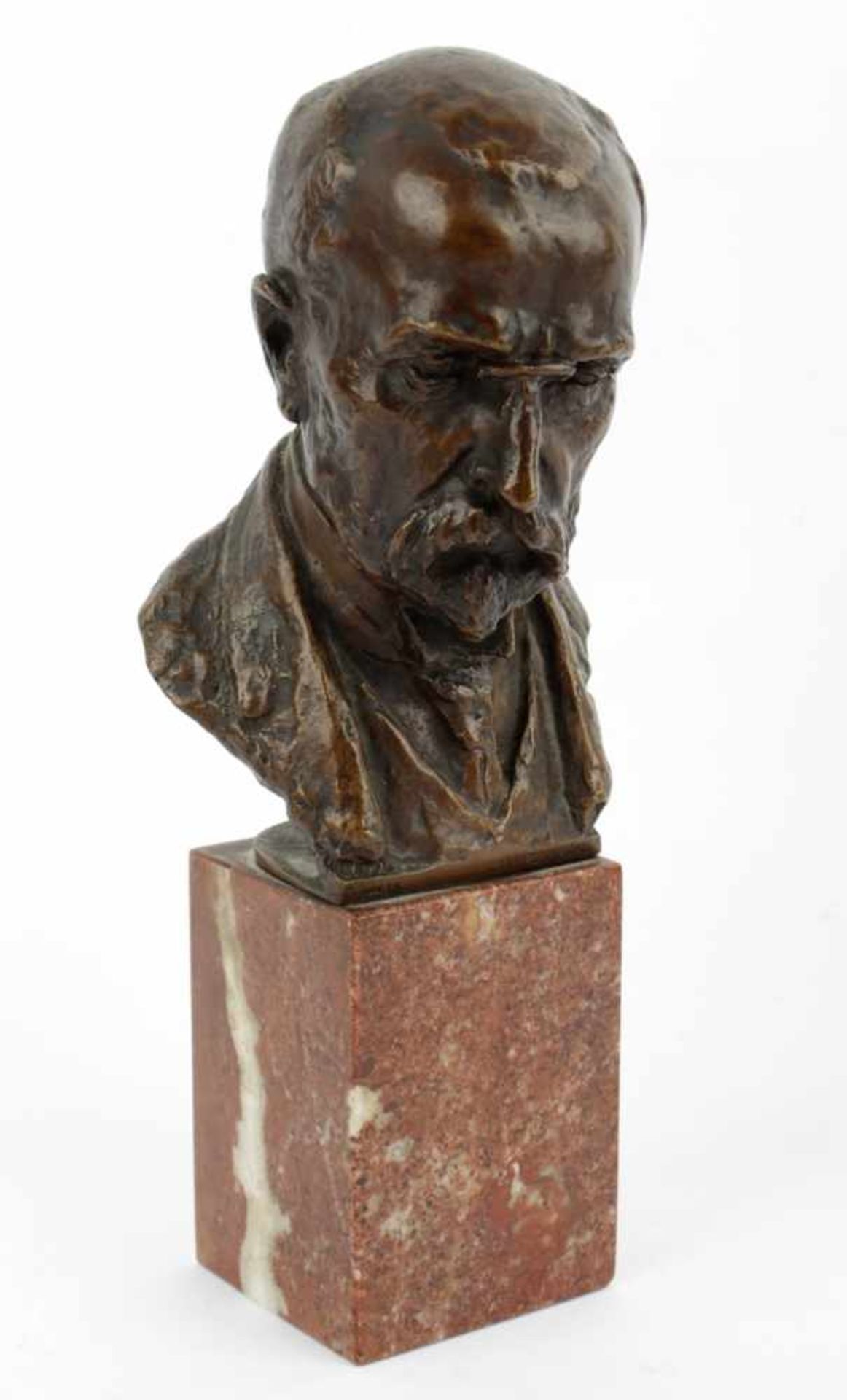 Pekarek Josef Vaclav (1873 - 1930) Bust of T. G. Masaryk, bronse, patina, marcked J. V. Pekarek,