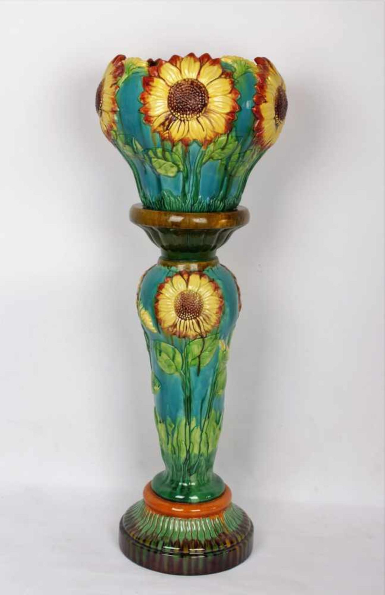 Art noveau column with a flowerpot Austria-Hungary, 1st quarter of the 20th century, column with a