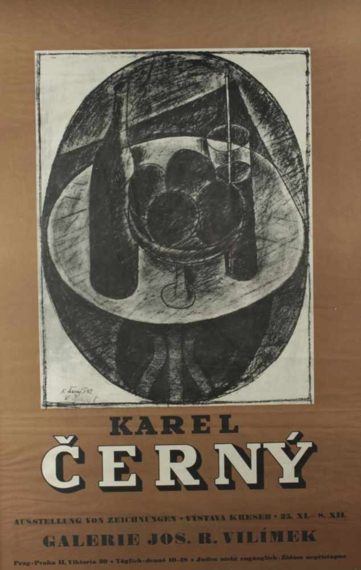 Poster - Cerny Karel (1910 - 1960) lithograph/paper, year 1942, Gallery Jos. R. Vilimek, print
