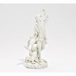 SCHÄFER MIT SCHAF. Meissen. Wohl nach einem Modell von C.C. Punct. Porzellan, weiß. H.22,5 cm.