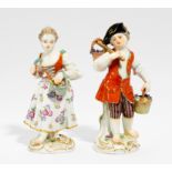 ZWEI GÄRTNERKINDER. Meissen. 1955. Modell J.J. Kaendler. Porzellan, farbig und gold staffiert. H.