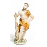 KLEINE FIGUR DES HERKULES. Meissen. 18. Jh. Modell J.J. Kaendler, um 1744. Porzellan, farbig und