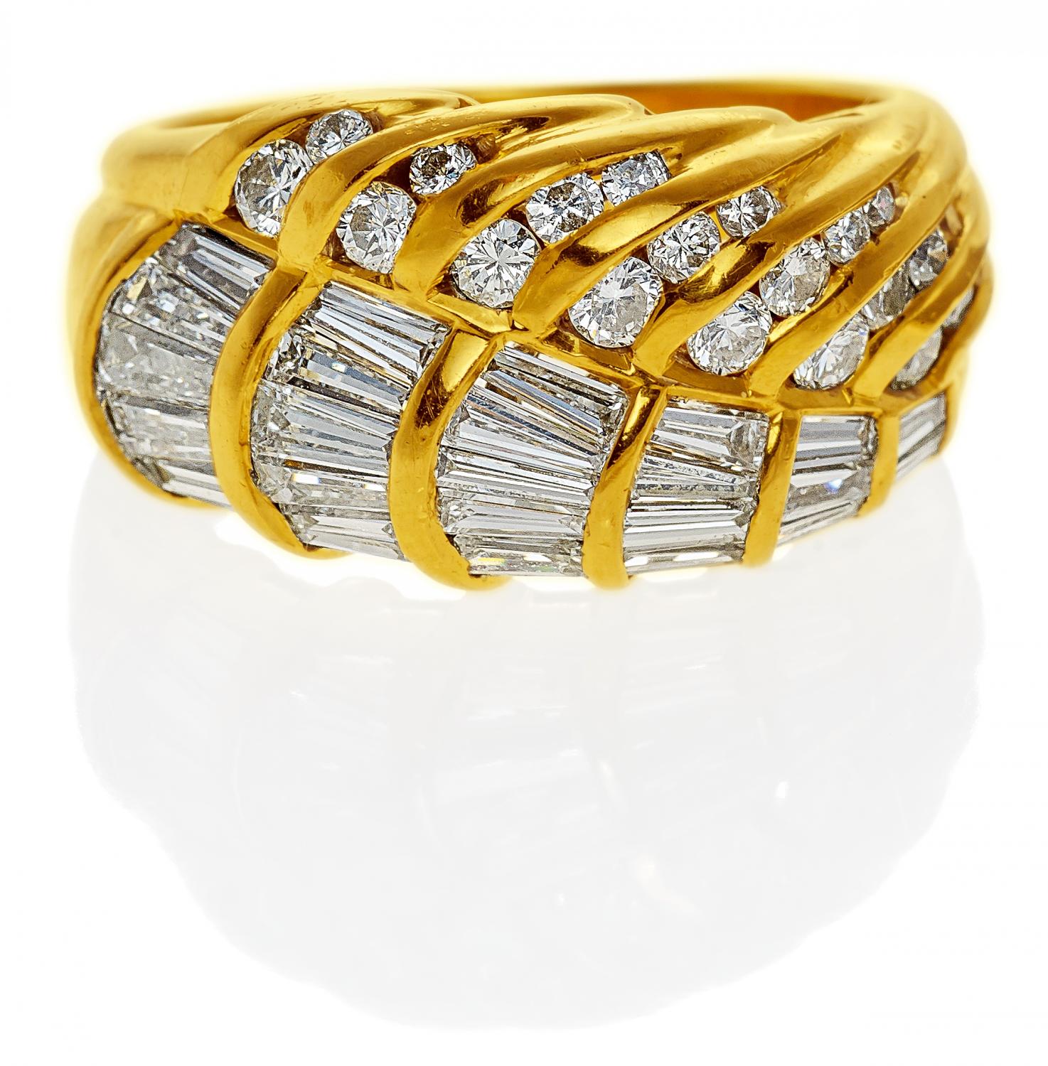 WEMPE Diamant-Ring. Deutschland, um 1990. 750/- Gelbgold, Gesamtgewicht: 10,2g. EU-RM: 52. 21