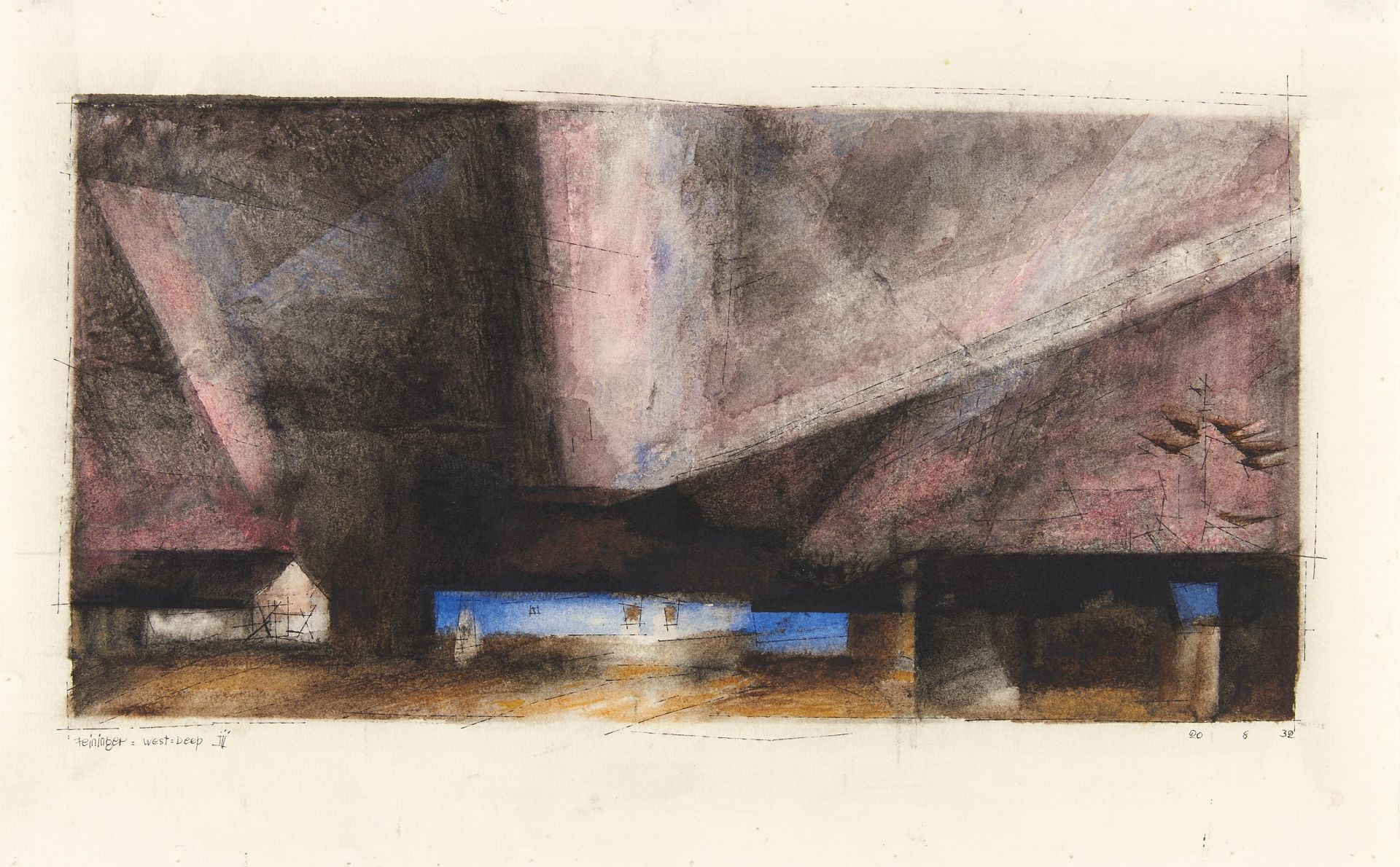 Feininger, Lyonel. New York 1871 - 1956. "West Deep III". 1932. Aquarell und Tuschfeder auf