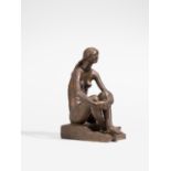 Marcks, Gerhard. 1889 Berlin - 1981 Burgbrohl/Eifel. Marina. 1968. Bronze, braun patiniert. 54 x
