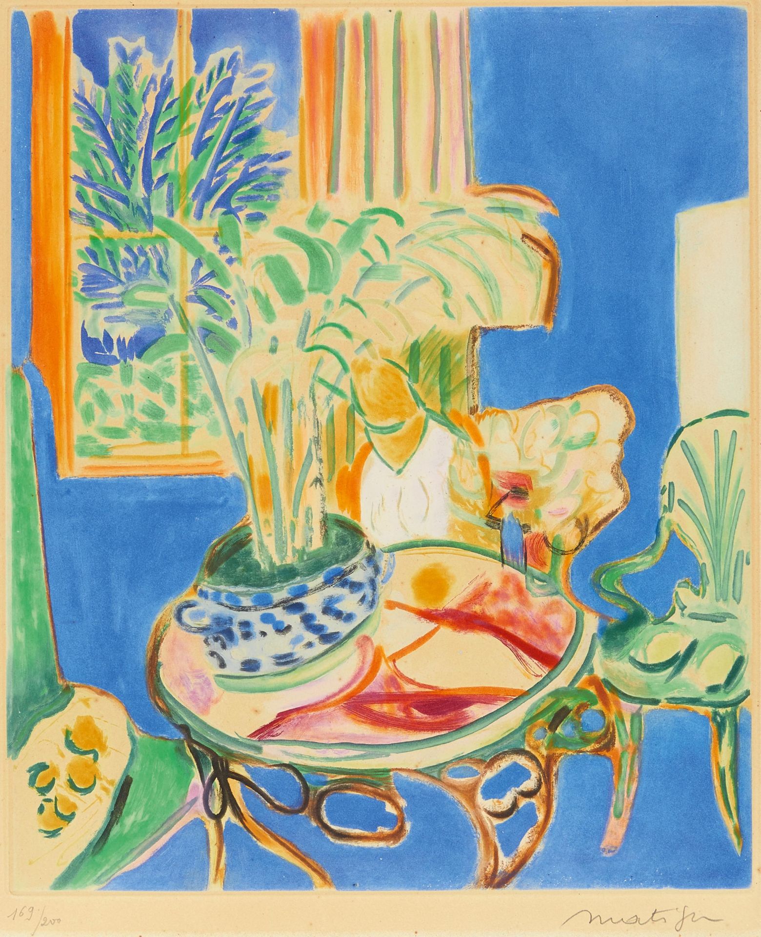 Matisse, Henri. 1869 Le Cateau-Cambrésis - 1954 Nizza. nach. Petit intérieur bleu. 1952.
