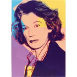 Warhol, Andy. 1928 Pittsburgh - 1987 New York. Mildred Scheel. 1980. Farbserigraphie mit