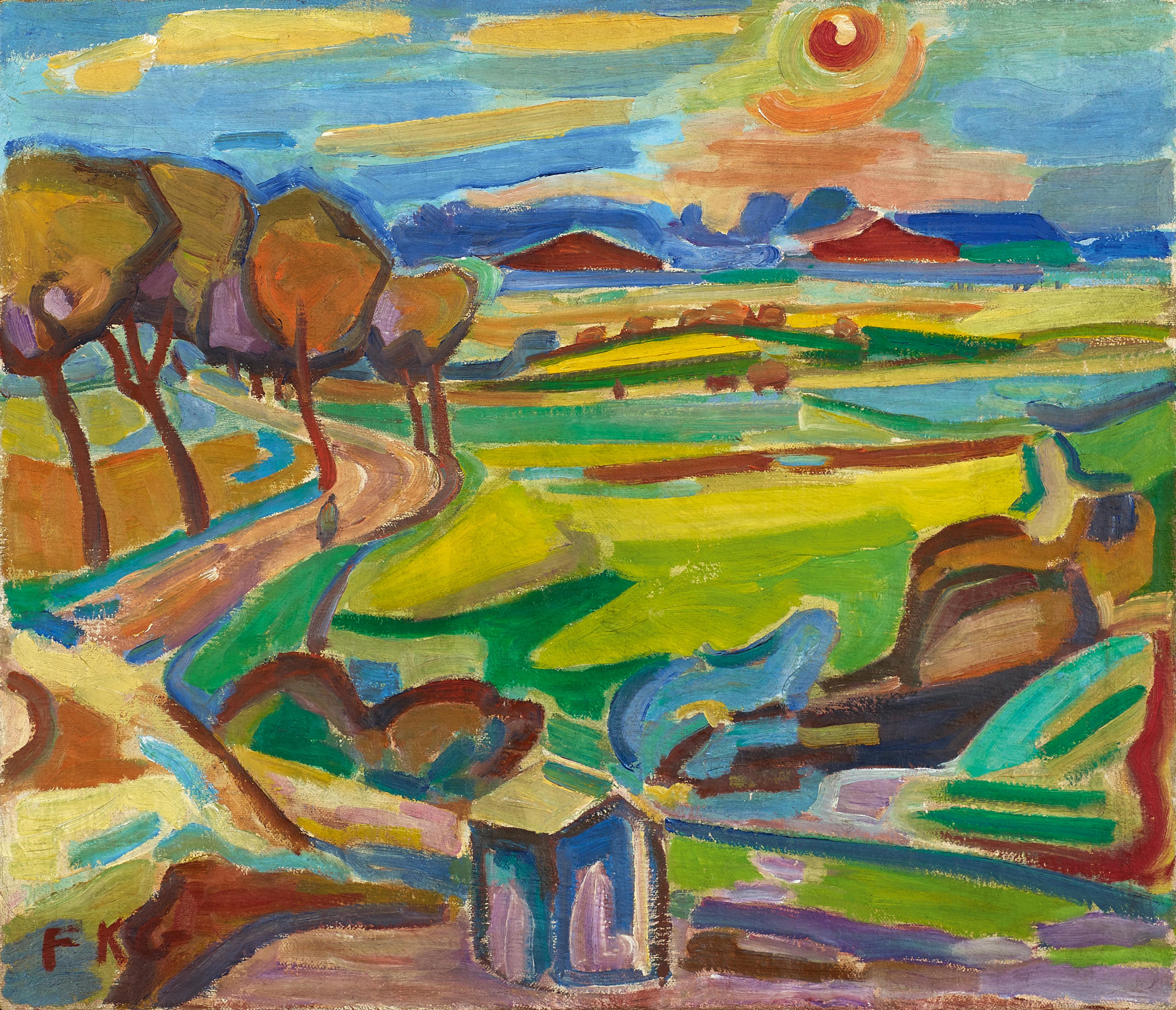 Gotsch, Friedrich Karl. St. Peter Ording 1900 - 1984. An der alten Festung (Falkenstein). 1928. Öl