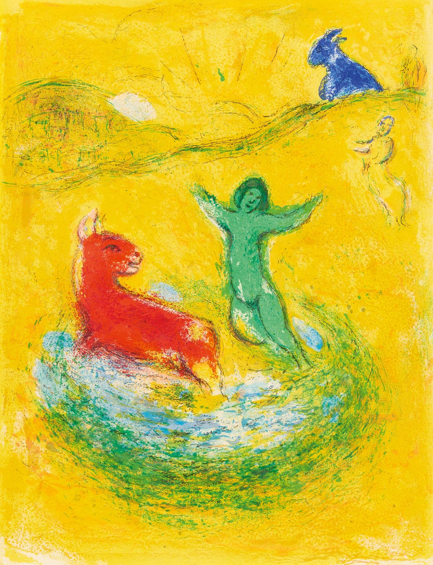 Chagall, Marc. 1887 Witebsk - 1985 St. Paul de Vence. Le piège à loups. 1961. Farblithografie auf