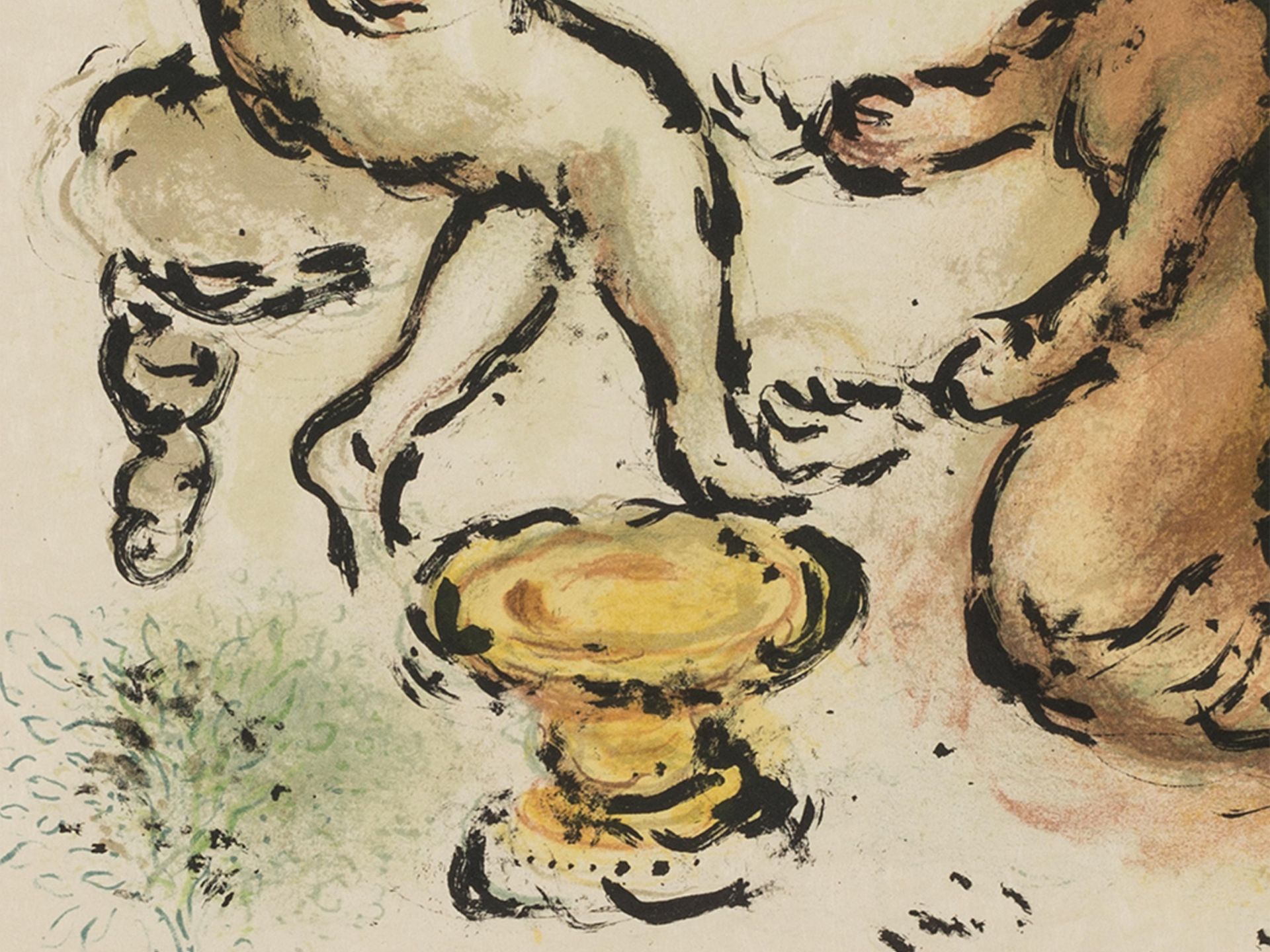 Chagall, Marc 1887 Witebsk - 1985 St. Paul de Vence Odysseus und Euryklea Farblithografie auf - Image 7 of 9