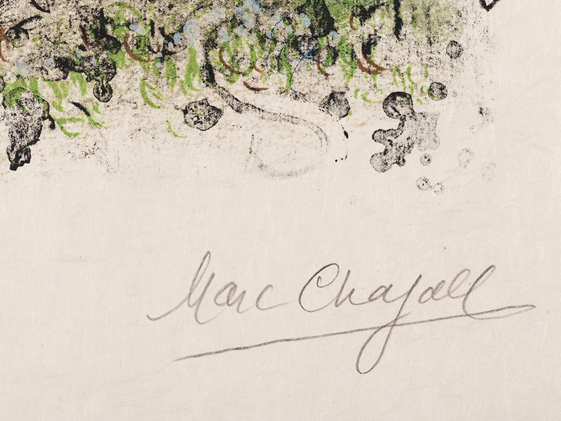 Chagall, Marc 1887 Witebsk - 1985 St. Paul de Vence Tityos Farblithografie auf Japon nacré 1974 - Image 3 of 8