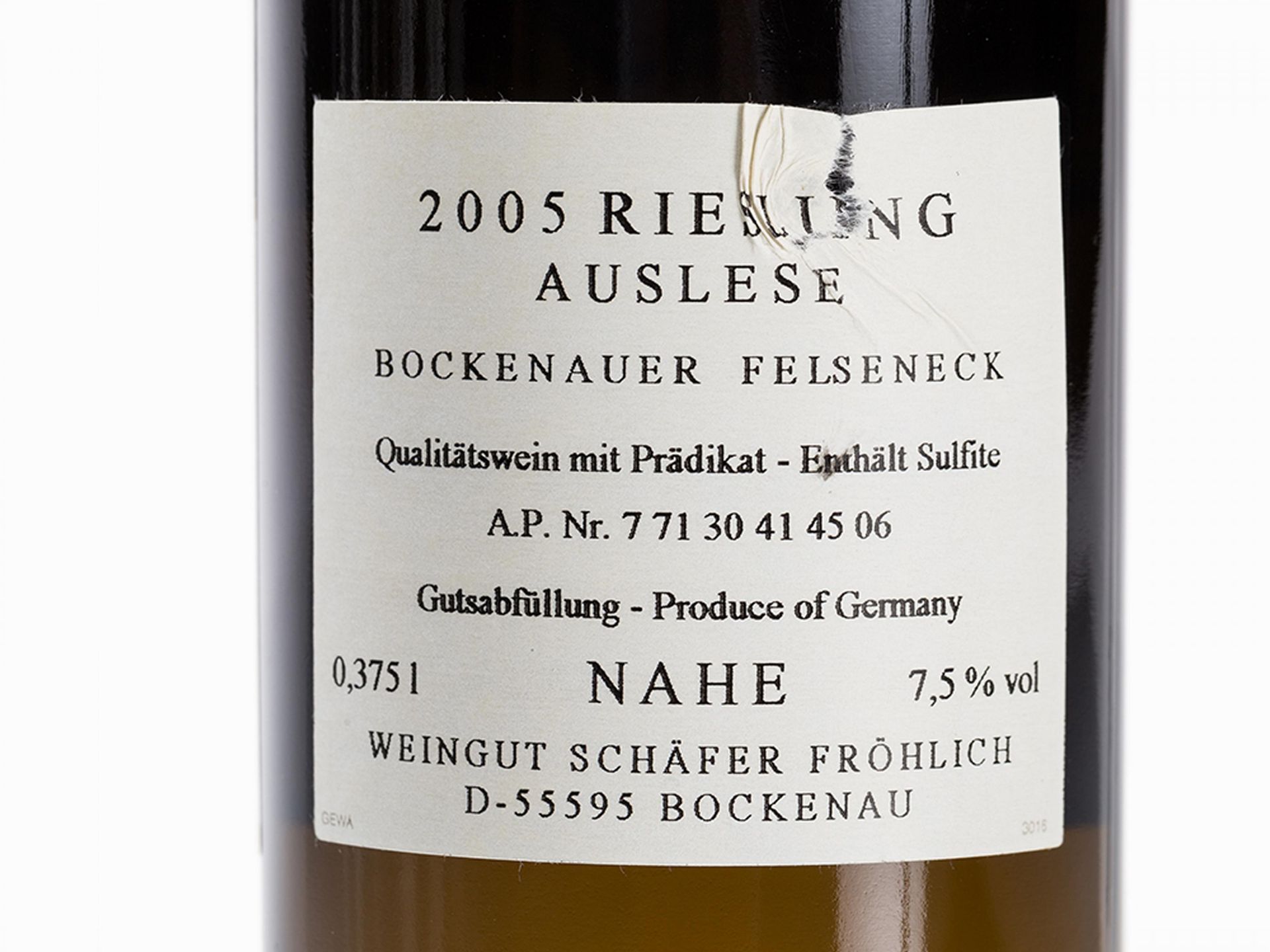 24 Halbe Flaschen Bockenauer Felseneck Riesling Auslese Erzeuger: Weingut Schäfer-Fröhlich - Bild 4 aus 7